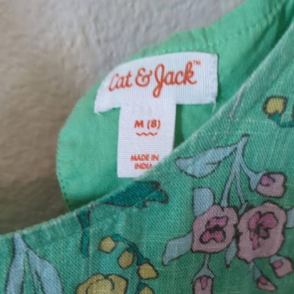 Cat & Jack Green Ruffled Tiered Sundress